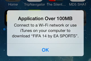 iOS will detect when the device switches from Wi-Fi to cellular and stops downloads that exceed 100Mb